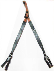 German WW2 Leather Suspender Y Straps