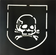 Deaths Head Shield Stencil