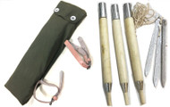German WW2 ZELTBAHN Pole Stake Set - Green German WW2 ZELTBAHN Pole Stake Set - Green