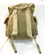Haversack Large Khaki Backpack with Shoulder Straps