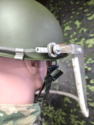 Polycarbonate Riot Face Shield, Unissued, Fits US M1 Steel Helmets Polycarbonate Riot Face Shield, Unissued, Fits US M1 Steel Helmets