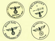 German WWII Rubber Stamp Set / 4 Pc.