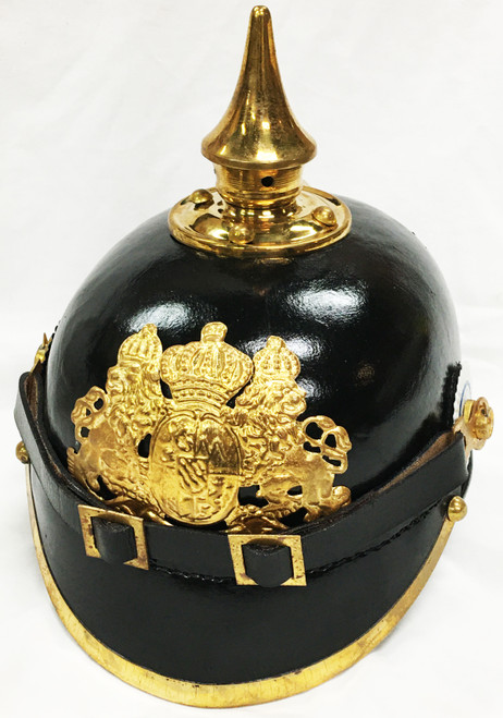 Bavaria Brass Shield Leather Helmet