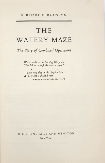 The Watery Maze, The Story of Combined Operations