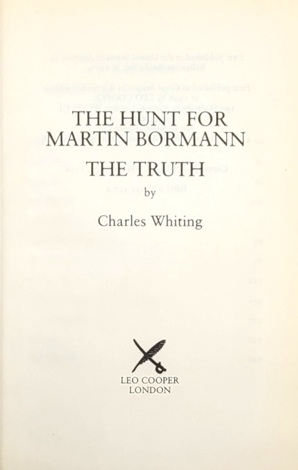 The Hunt for Martin Bormann