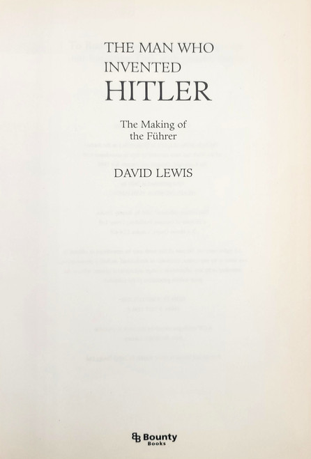 The Man Who Invented Hitler
