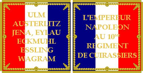 Napoleonic 10th Regt. Cavalry Flag Napoleonic 10th Regt. Cavalry Flag