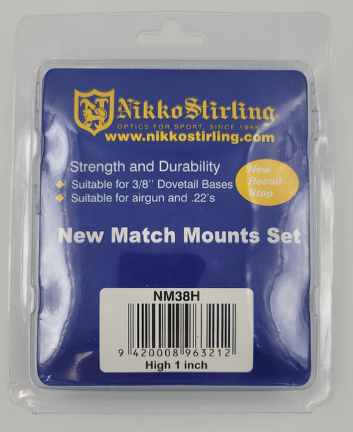 Nikko Stirling 1 inch Rings 3/4 Dovetail NM38H - SARCO, Inc