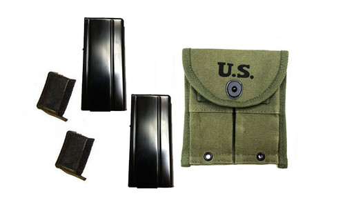 M1 Carbine Pouch and Magazine Combo - Two 15 rd mags and belt pouch w/dust covers M1 Carbine Pouch and Magazine Combo - Two 15 rd mags and belt pouch w/dust covers