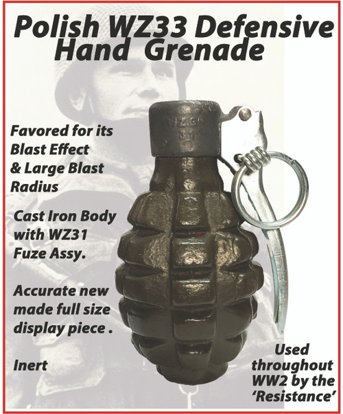 Polish WW2 Grenade Inert Polish WW2 Grenade Inert