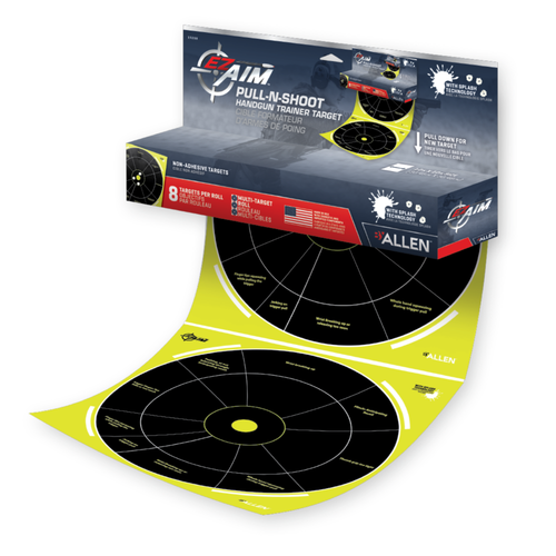 EZ Aim Pull-N-Shoot Splash Reactive Paper Shooting Targets, Handgun Trainer, 8-Targets Per Roll EZ Aim Pull-N-Shoot Splash Reactive Paper Shooting Targets, Handgun Trainer, 8-Targets Per Roll