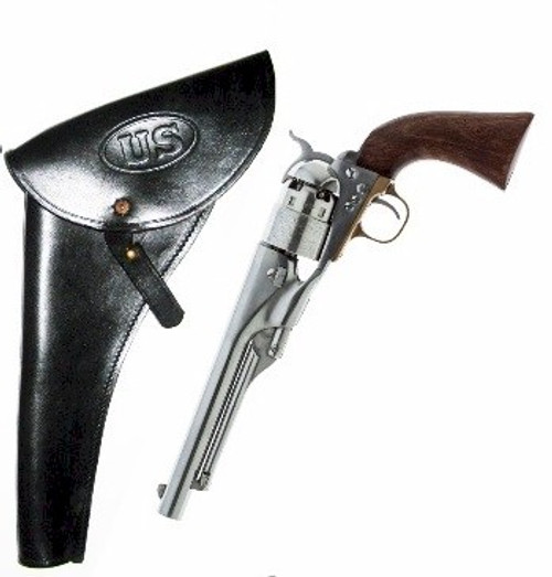 U.S. Civil War Percussion Revolver Leather Holster, Left Hand U.S. Civil War Percussion Revolver Leather Holster, Left Hand