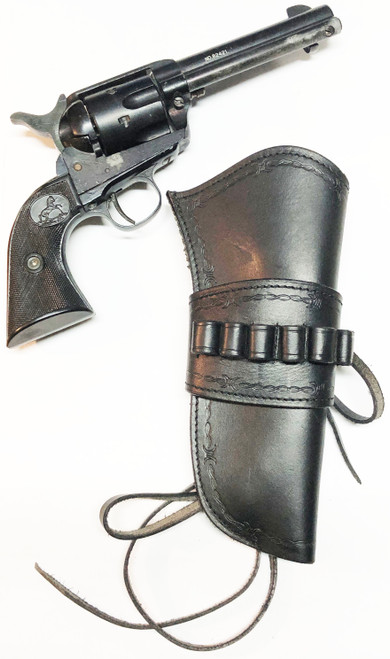 Cowboy Revolver Holster, w/Removable Cartridge Wallet Right Hand