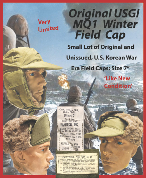 USGI Original Korean War Era MQ1 'Pile Field Cap - SARCO, Inc