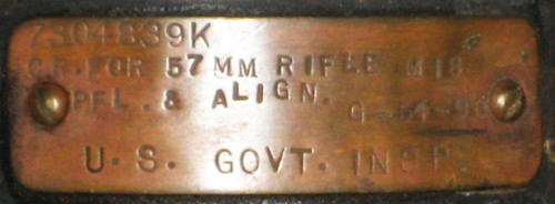 57mm Recoilless Rifle Gage 57mm Recoilless Rifle Gage