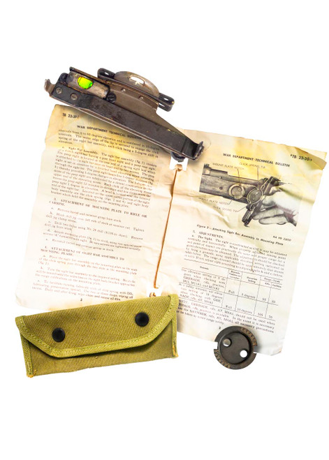 M1 Garand, Springfield & M1 Carbine Grenade Launcher Sight with Pouch & Instructions M1 Garand, Springfield & M1 Carbine Grenade Launcher Sight with Pouch & Instructions