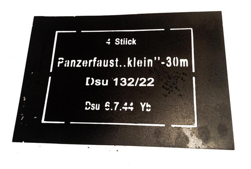 Panzerfaust Klein Launchers Stencil Panzerfaust Klein Launchers Stencil