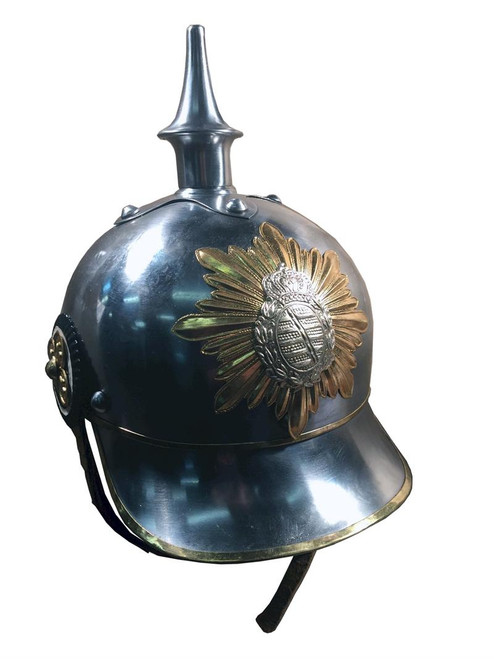 1889 Pickelhaube Steel w/Saxon regimental badge 1889 Pickelhaube Steel w/Saxon regimental badge