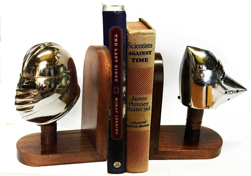 Medieval Helmet Bookends Medieval Helmet Bookends
