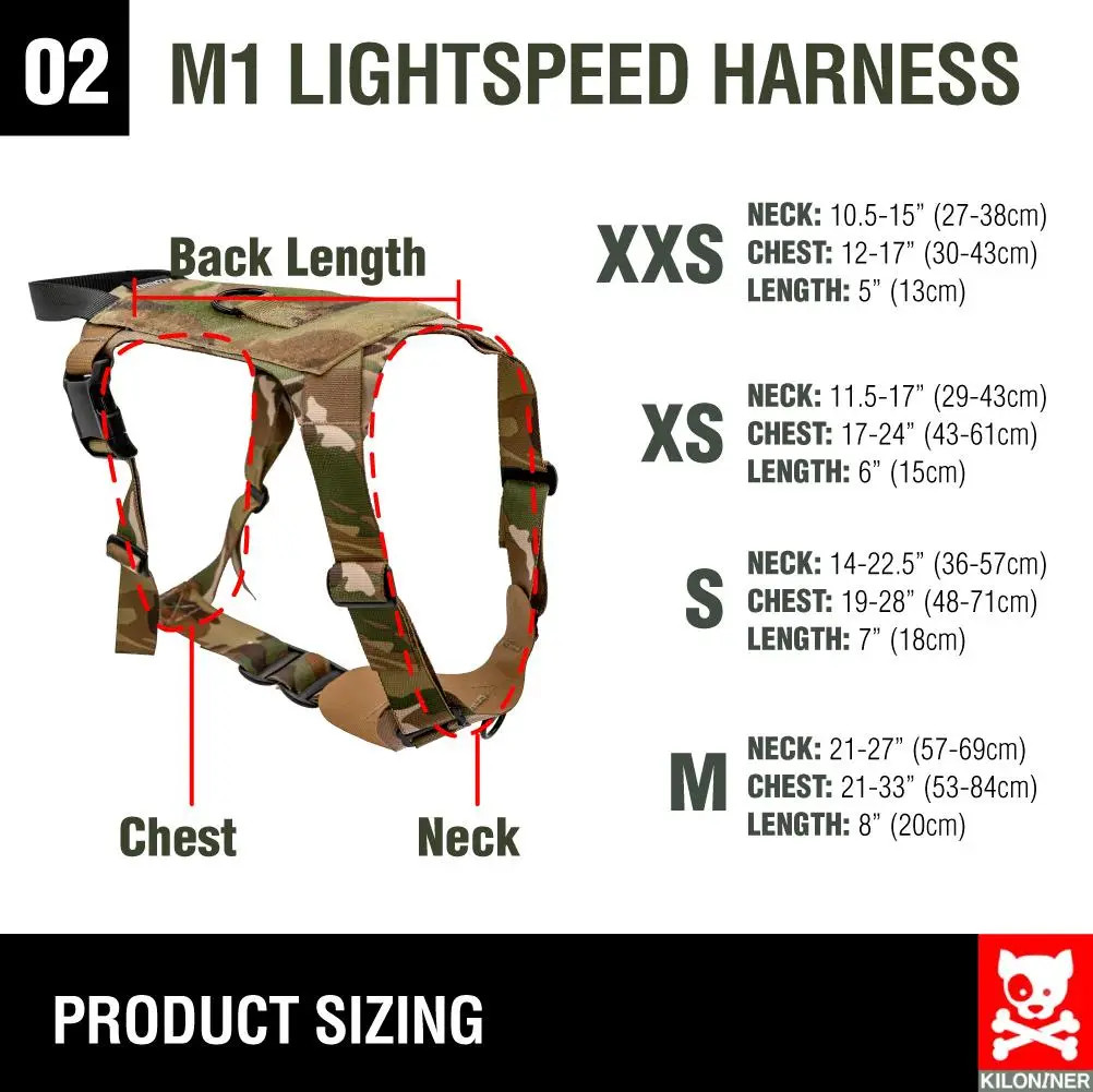 M1 Lightspeed Dog Harness - SARCO, Inc