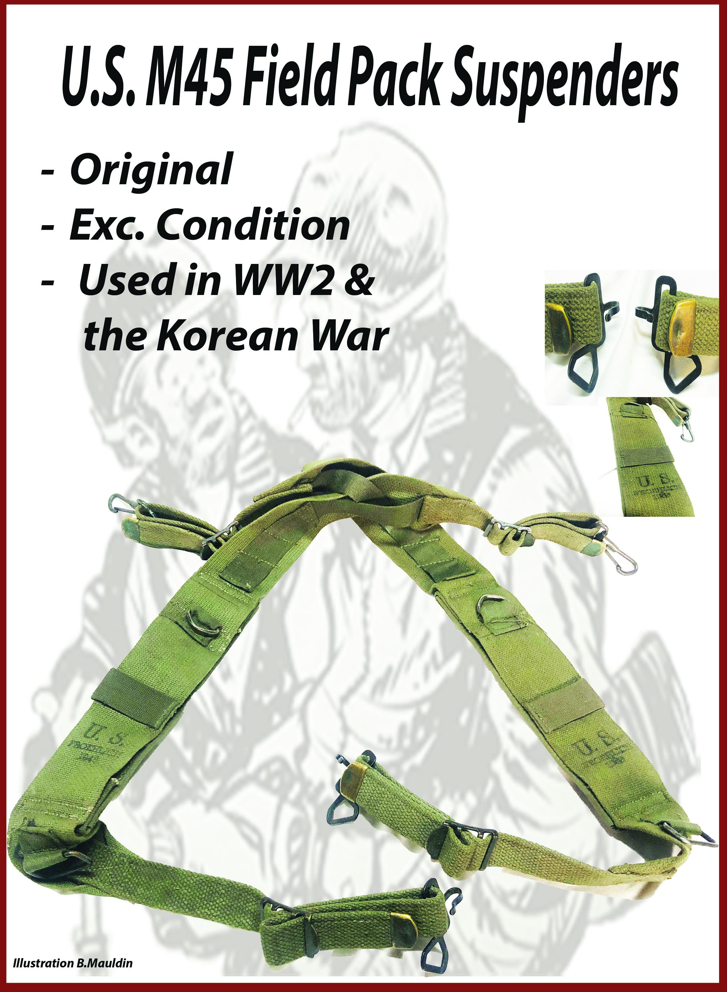 U.S. M45 Field Pack Suspenders, Original - SARCO, Inc