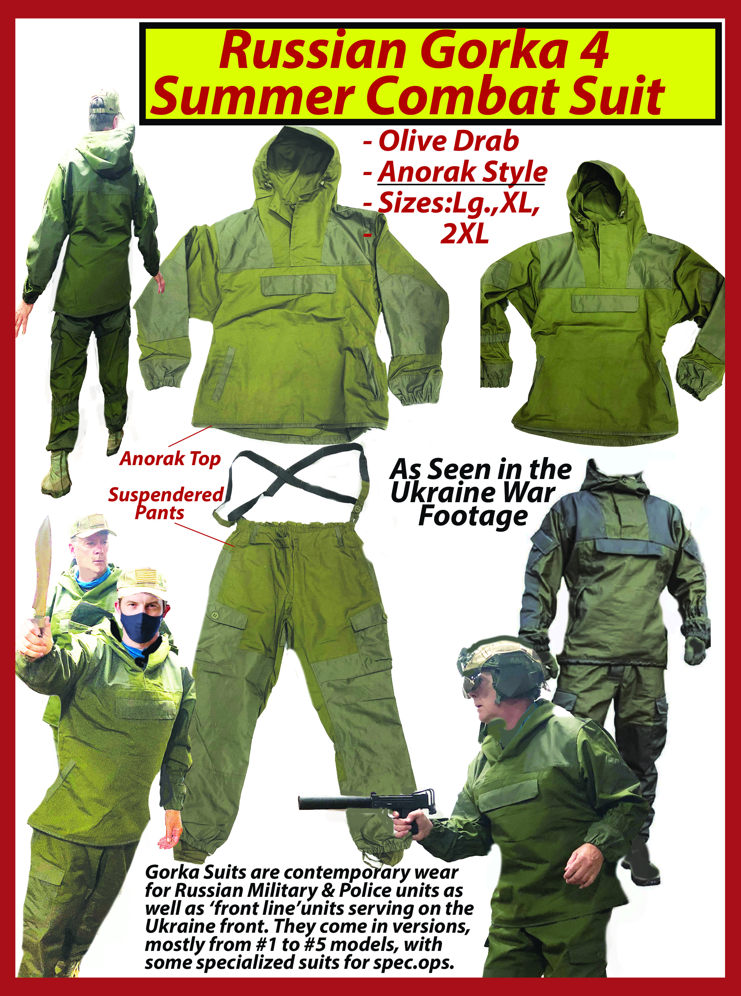Summer Gorka Anorak Tactical Suit, Olive - SARCO, Inc