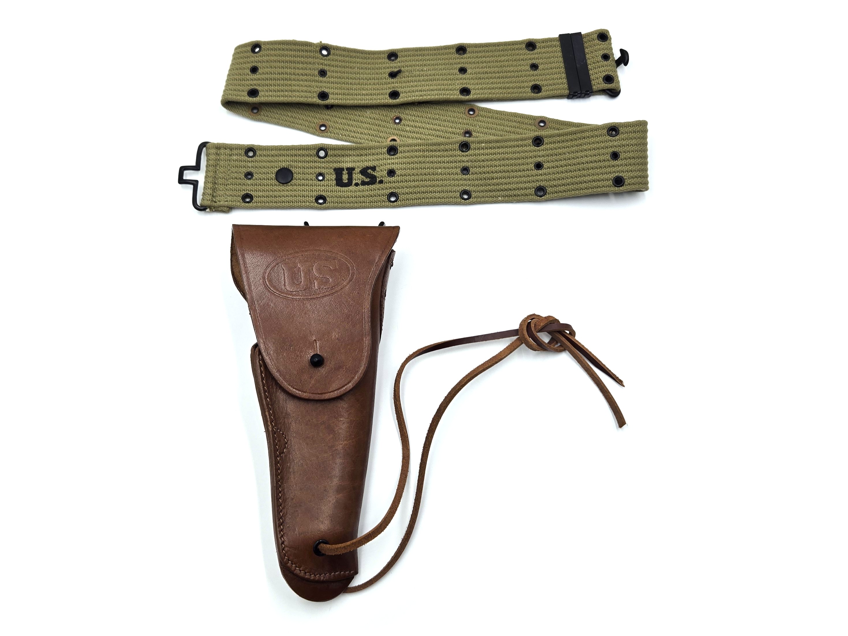 U.S. M1936 Web Pistol Belt with M1916 .45 Cal Holster - SARCO, Inc