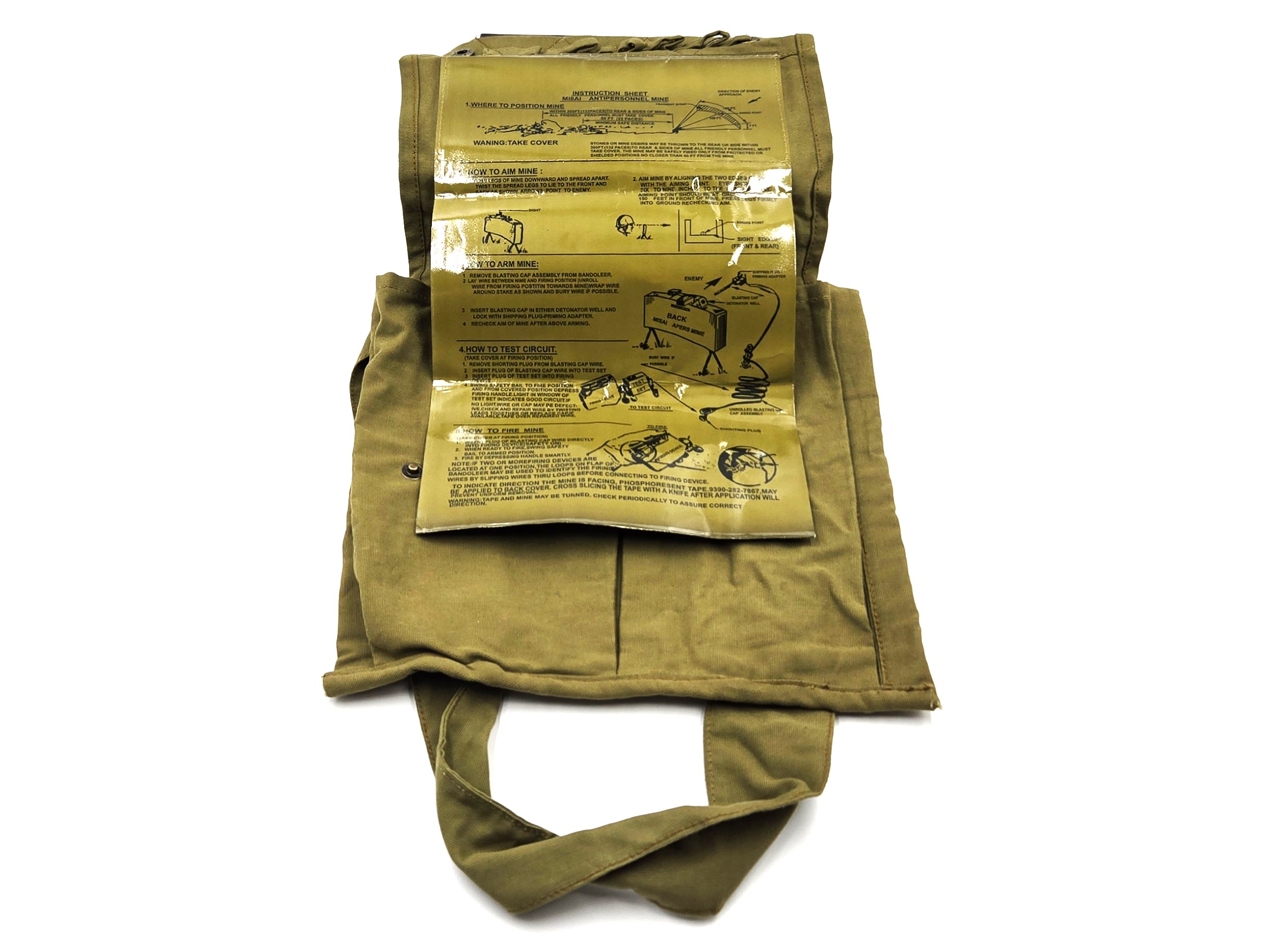 M18A1 U.S. Claymore Mine Bag with Instructions (inert) - SARCO, Inc