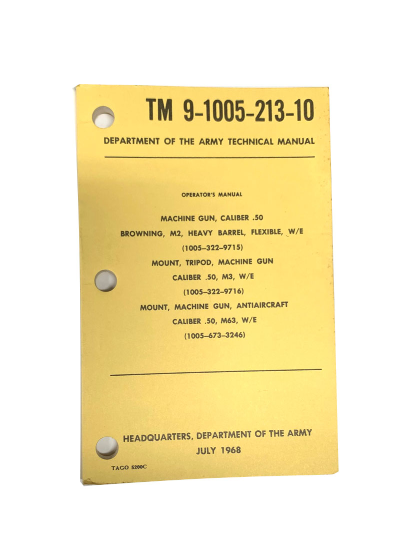 TM9-1005-213-10 Operator's Manual .50 BMG (SB093)