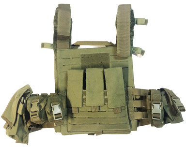 Olive Drab Plate carrier w/ Ammo/Grenade pouches - SARCO, Inc
