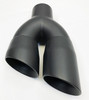 Exhaust Tip 2.25" Inlet 3.00" Outlet 9.50" long Dual Double Wall Matte Black 304 Stainless Stainless WDWD3000950-225-MBK-SS  Wesdon Exhaust Tip