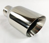 Exhaust Tip 2.50" Inlet 4.00" Outlet 8.00" long WBOSS4008-250-DW-SS Slant Angle 304 Stainless Steel Wesdon Exhaust Tip