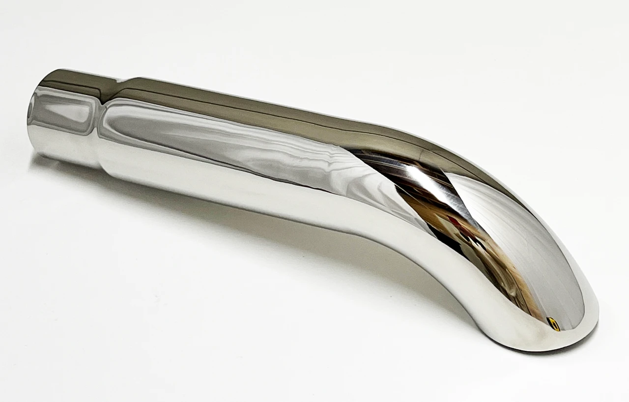 2.5" Inlet To 4" Outlet Stainless Steel Exhaust Tip – 9" Long, Bolt-On, Universal Fit
