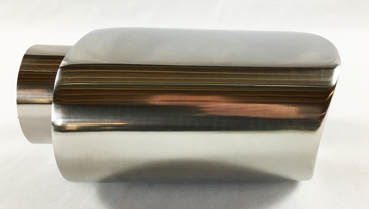 Diesel Stainless Steel Exhaust Tip DW Angle Bolt On - 4" In - 5" Out - Foto 5