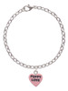 Acrylic Pink "Puppy Love / Take a Walk" Heart Charm Bracelet