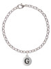 Capital Letter - G - Pebble Disc - Charm Bracelet