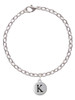 Capital Letter - K - Pebble Disc - Charm Bracelet