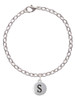 Capital Letter - S - Pebble Disc - Charm Bracelet