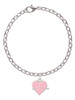 Heartbeat on Pink Heart Charm Bracelet