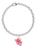 Hot Pink Hibiscus Flower Charm Bracelet
