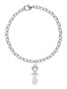3-D Clear Frosted Baby Pacifier Charm Bracelet