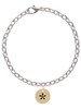 Gold Tone Disc 1/2'' - Symbol - Asterisk - * - Charm Bracelet