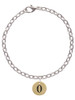 Gold Tone Disc 1/2'' Number - 0 - Charm Bracelet
