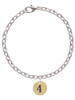 Gold Tone Disc 1/2'' Number - 4 - Charm Bracelet