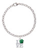 Love with Green Paw Charm Bracelet