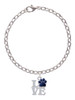 Love with Navy Blue Paw Charm Bracelet