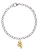 Gold Tone Mini 3-D Elephant Charm Bracelet