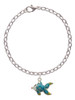 Blue Tropical Fish with Yellow Fins Charm Bracelet