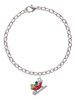 Red Christmas Sleigh Charm Bracelet