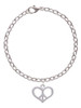 Heart Peace Sign Charm Bracelet